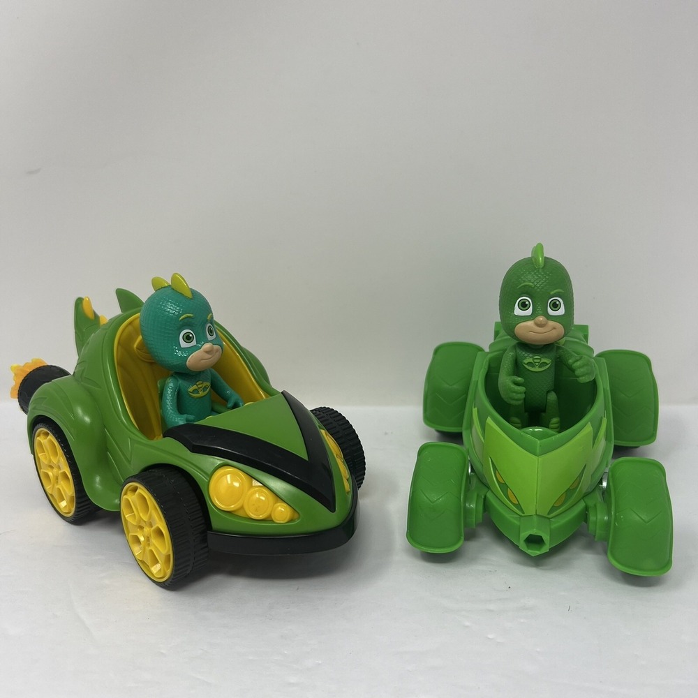 PJ Masks Green Gekko Figure With Hero Blast Vehicle lot Play Toy